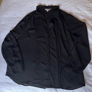 Nanette Lepore black ruffle blouse